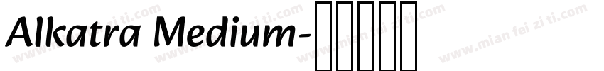 Alkatra Medium字体转换